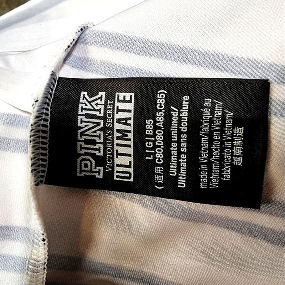 PINK Victoria Secret Women's Ultimate Logo Strap Sports Crop - Picture 8 of 8